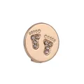 Charm a forma di impronta di bambino in oro rosa con cristalli per bracciali - Impronta Oro (Oro 7)