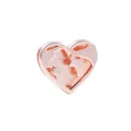 Pendentif cœur en or rose avec carte du monde évidée et finition polie pour bijoux DIY - Style Cœur Carte du Monde / Or rose