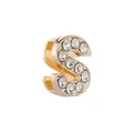 Perle coulissante lettre S dorée avec cristaux pour création de bracelets - Lettre S Dorée