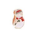 Perle de bonhomme de neige de Noël avec écharpe rouge pour bracelets à mailles 10mm - Bonhomme de Neige (11) / Or rose