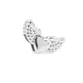 Pendentif cœur avec ailes d'ange en argent pour bijoux et bracelets à faire soi-même - Style Ailes de Cœur Argent / Argent