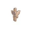 Ciondolo a farfalla in oro rosa con strass per bracciali a maglia fai-da-te da 10mm - Farfalla Oro (Oro 12)