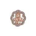 Charm cuore #1 MOM oro rosa con strass scintillanti per bracciali fai-da-te - Oro Rosa #1MOM (Oro Rosa 1)