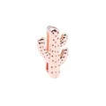 Charme cactus en or rose pour bracelet avec surface métallique texturée et polie - Style Cactus / Or rose