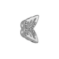 Ciondolo farfalla d'argento con zirconi per decorazione fai da te di bracciali e orologi - Farfalla Lettera K Argento (Argento 10)