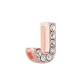Charm lettre J en or rose 10mm avec cristaux pour bracelet ou ceinture à lanière - Lettre J (Or Rose)