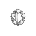 Charm MOM a cuore per cinturino orologio con strass scintillanti e finitura in argento - Anello di Cuore Argento (Argento 5)