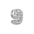 Perle charm en forme de chiffre 9 argenté avec cristaux pour bracelet en maille - Argent 9