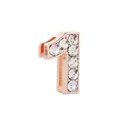 Perle chiffre 1 en or rose avec cristaux pour bracelets coulissants de 10mm - Chiffre 1 (Or Rose 1)