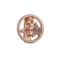 Charm a stella cava in oro rosa con zirconi per accessori per bracciali DIY da 10mm - Stella Oro Rosa (Oro Rosa 4)