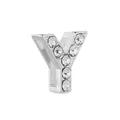 Pendentif lettre Y argenté avec strass pour accessoires de bracelet mesh 10mm - Argent Y