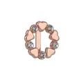 Charm per cinturino a forma di cuore oro rosa con strass per bracciali DIY da 10mm - Anello di Cuore Oro Rosa (Oro Rosa 5)