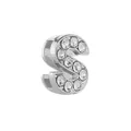 Charm lettre S en argent avec cristaux pour bracelet maille 10mm et bijoux DIY - Argent S