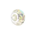 Translucent resin flower bead with silver metal core for DIY bracelet and necklace - Colorful Butterfly Inner Flower Glass Style (Style 4)