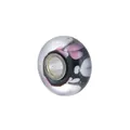 Handgefertigte 5mm Glasperle mit rosa Blumenmuster auf schwarzer Basis für DIY-Schmuck - Schwarze Basis Pink Floral