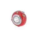 5mm rote Glasperle mit lila Blumen und 925er Silberkern für DIY-Charms-Armbänder - Rot Helllila Blumen-Stil (Stil 4)
