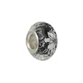 Perle en résine facettée avec motif floral noir et blanc pour bijoux DIY créatifs - Style Facetté Volutes Florales Noir Blanc (Style 9)