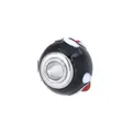 Zwarte glazen kraal met witte en rode stippen voor DIY-armbanden en sieraden - Zwart Stip Rood Stip Stijl (Stijl 10)