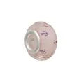 Perle en résine rose facettée avec motif ancre et large trou en argent - Style Facetté Motif Ancre Rose Clair (Style 16)