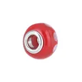 5mm rode bedelkraal met roze stippen en zilveren kern voor DIY-armbanden en sieraden - Helrood Lichtroze Stip Stijl (Stijl 14)