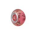 Perle en résine rose avec motif papillon et noyau en argent pour bracelets DIY - Style Motif Nuage Papillon Rose (Style 19)