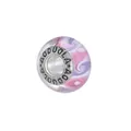 5mm pink and purple iridescent glass charm bead with silver metal core for DIY bracelets - AODUOLA Brand Fantasy Pink Purple