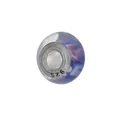 Purple and blue swirl Murano glass bead with 925 silver core for charm bracelets - Purple Blue Pink Swirl