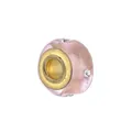 Roze kristallen kraal met gouden metalen kern en glinsterende ingelegde strass-steentjes - Roze Transparant Strass Stijl (Stijl 16)