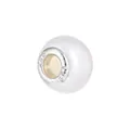 Enkele witte 5mm kraal met S925 sterling zilveren kern voor DIY-armbanden en sieraden - Wit Kunstmatige Parelmoerglans Stijl (Stijl 19)