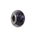 Perle charm DIY en verre noir et violet avec des motifs de vignes élégants pour bijoux - Style Motif Vigne Noir Profond Violet (Style 30)