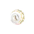 DIY S925 zilveren kraal met 5mm gat en groen-roze emaille bloemmotieven voor bedels - Wit Groen Roze Bloemen Stijl (Stijl 29)
