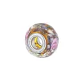 5mm grote gat glazen kraal met roze bloem en goudfolie voor DIY bedelarmband maken - Helder Roze Bloem Goudfolie Stijl (Stijl 30)