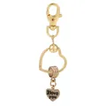 Porte-clés cœur en alliage doré style attrape-rêves avec breloque I Love You - Cœur Je T'aime (K02)