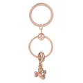 Llavero atrapasueños corazón oro rosa con colgante de sombrero estrella y cristales - Estilo Sombrero de Mago Y Estrella (K03)