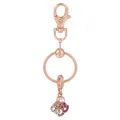 Porte-clés étoile de mer en or rose avec strass dégradés et fermoir mousqueton - Style Éventail Dégradé (K06)