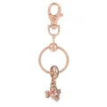 Porte-clés étoile de mer en or rose avec fermoir mousqueton et pendentif en cristal - Style Étoile Blanche (K04)