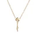 Collier chic en or avec pendentif cadenas cœur et clé sur fine chaîne serpent - Style Serrure de Cœur et Clé (NC05)
