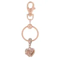 Porte-clés en or rose avec fermoir homard étoile de mer et pendentif cœur gravé Love You - Style Cœur Love You (K08)