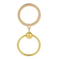 Porte-clés en alliage doré 3mm avec anneau tressé et finition lisse polie - Style Anneau de Clé Rond Doré