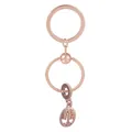 Rose gold heart dreamcatcher keychain with snake chain ring and tree of life charm - Hollow Life Tree Style (K15)
