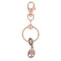 Porte-clés arbre de vie or rose avec pendentif étoile de mer et fermoir mousqueton - Style Arbre de Vie Creux (K16)