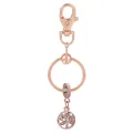 Porte-clés en alliage or rose avec pendentif étoile de mer 3mm et motif arbre de vie - Style Arbre de Vie Argent et Or (K20)