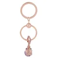 Rose gold heart dreamcatcher keychain with purple crystal and hollow butterfly pendant - Purple Crystal Butterfly Style (K21)