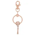 Porte-clés en alliage or rose avec pendentif étoile de mer, fermoir et gland en métal - Style Gland Perle Cœur (K23)