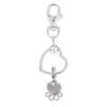 Porte-clés commémoratif pour animaux avec cœur gravé Forever in my heart et patte - Style Empreinte de Patte Forever In My Heart (K26)