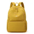 Zaino in nylon giallo con tasche multiple a cerniera e tasche laterali capienti - Giallo Zenzero