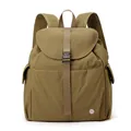 Zaino leggero in nylon impermeabile kaki con cinghie a fibbia regolabili e tasche - Cachi