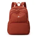 Zaino in nylon impermeabile color ruggine con tasche multiple e spallacci imbottiti - Rosso Cina