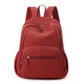 Zaino puffer bordeaux impermeabile in nylon con tasche multiple e grande capacità - Rosso Cina