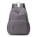 Zaino puffer in nylon paracadute grigio impermeabile con tasche multiple a cerniera - Viola Elegante